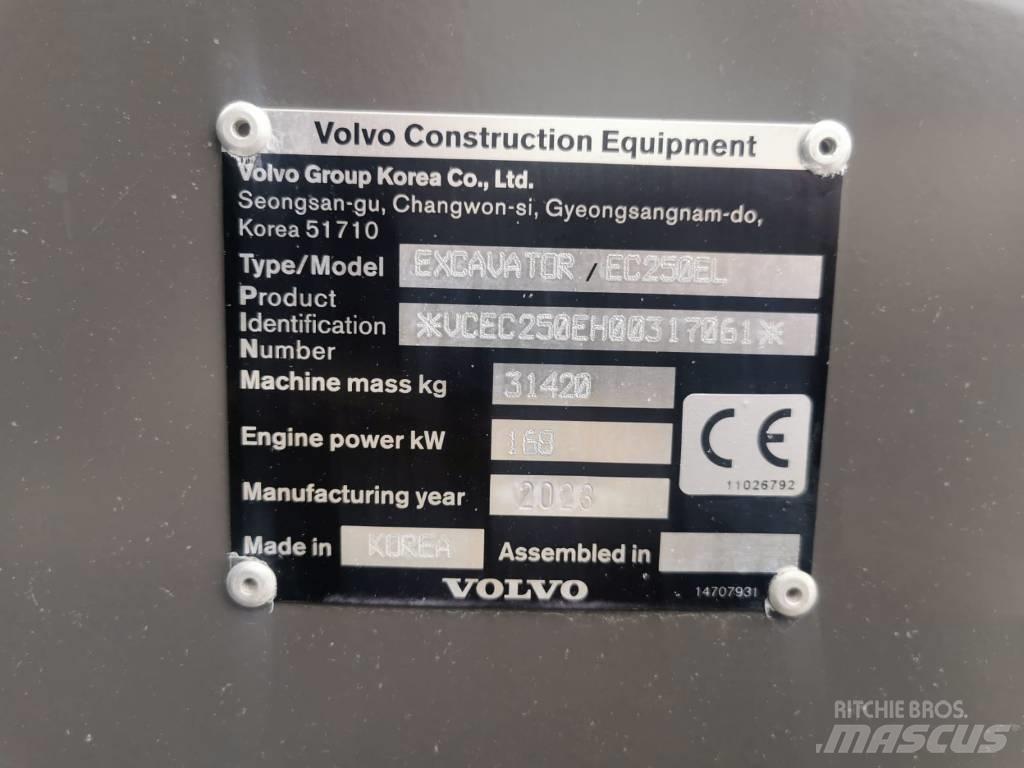 Volvo EC250EL حفارات زحافة