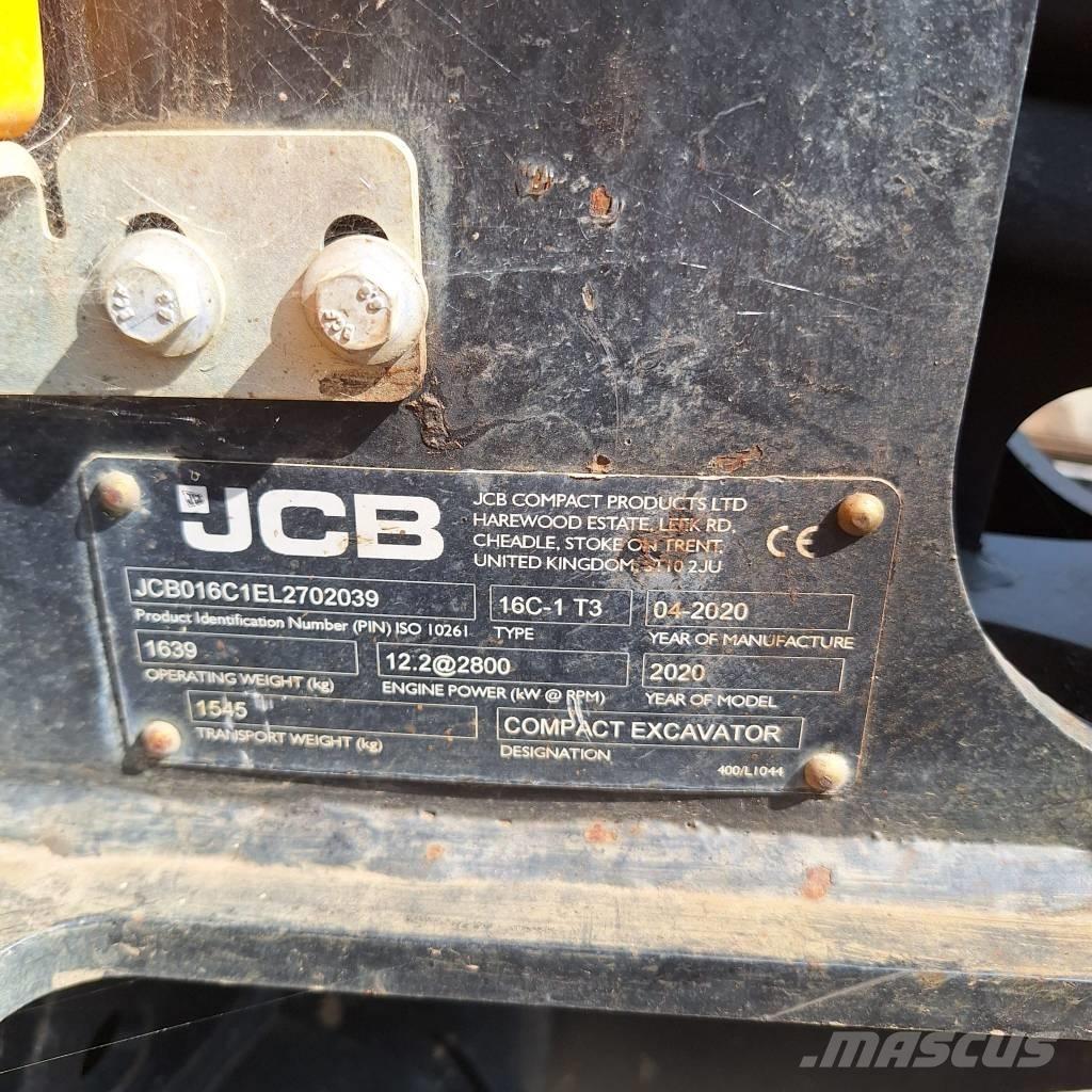 JCB 16 C-1 حفارات صغيرة أقل من 7 طن (حفارات صغيرة)