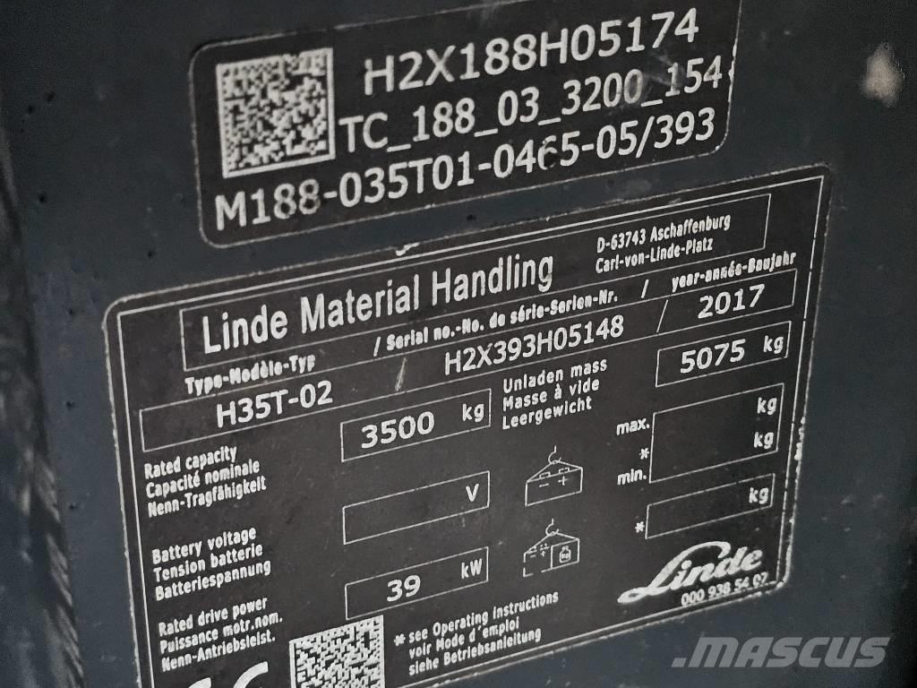 Linde H35T-02 شاحنات LPG