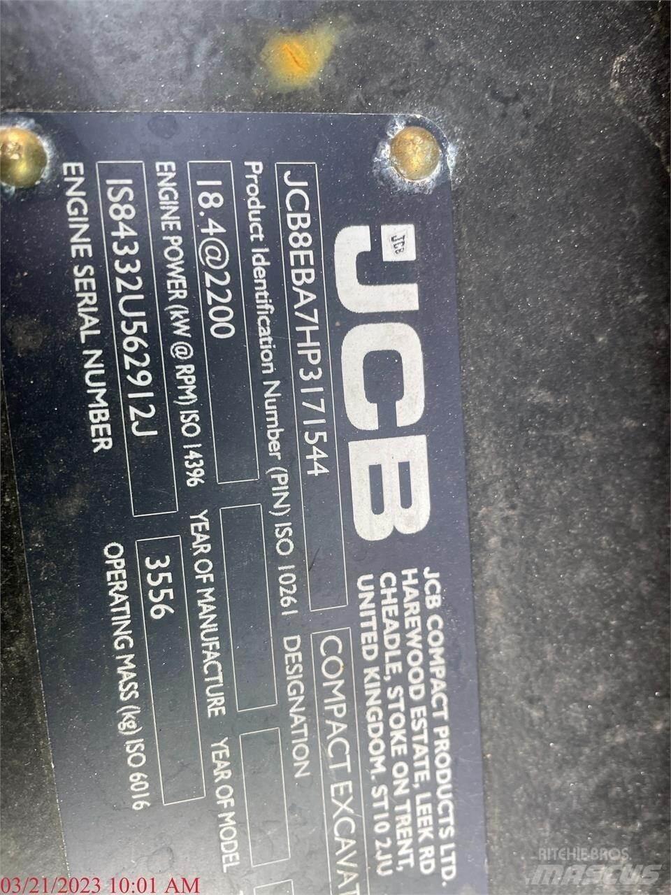 JCB 35Z-1 حفارات صغيرة أقل من 7 طن (حفارات صغيرة)