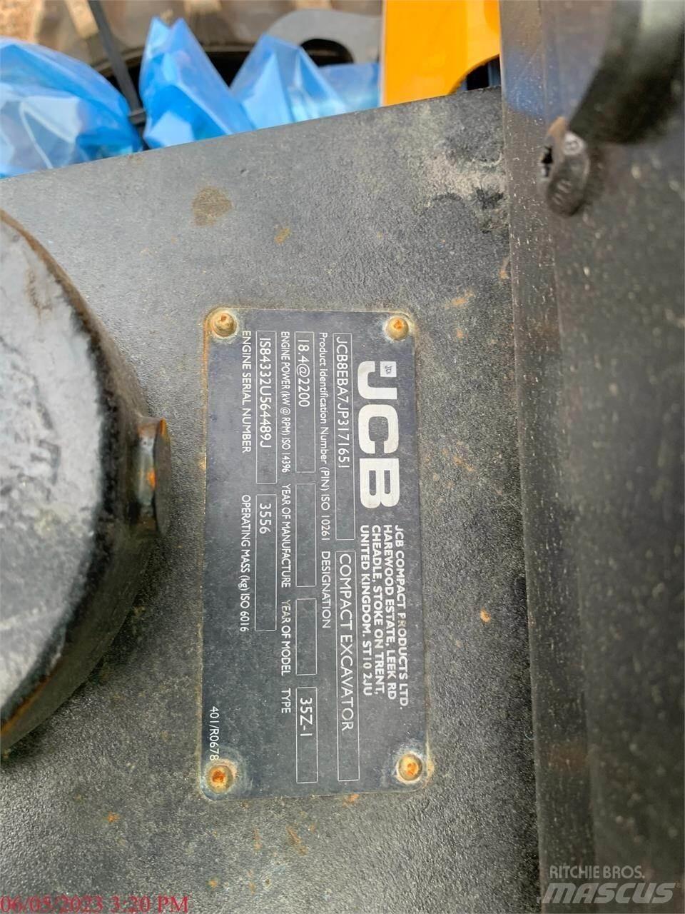 JCB 35Z-1 حفارات صغيرة أقل من 7 طن (حفارات صغيرة)