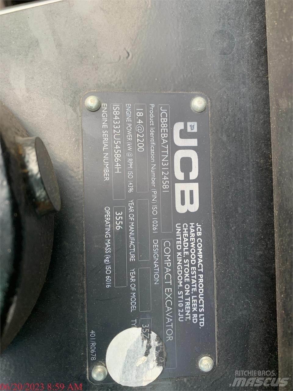 JCB 35Z-1 حفارات صغيرة أقل من 7 طن (حفارات صغيرة)
