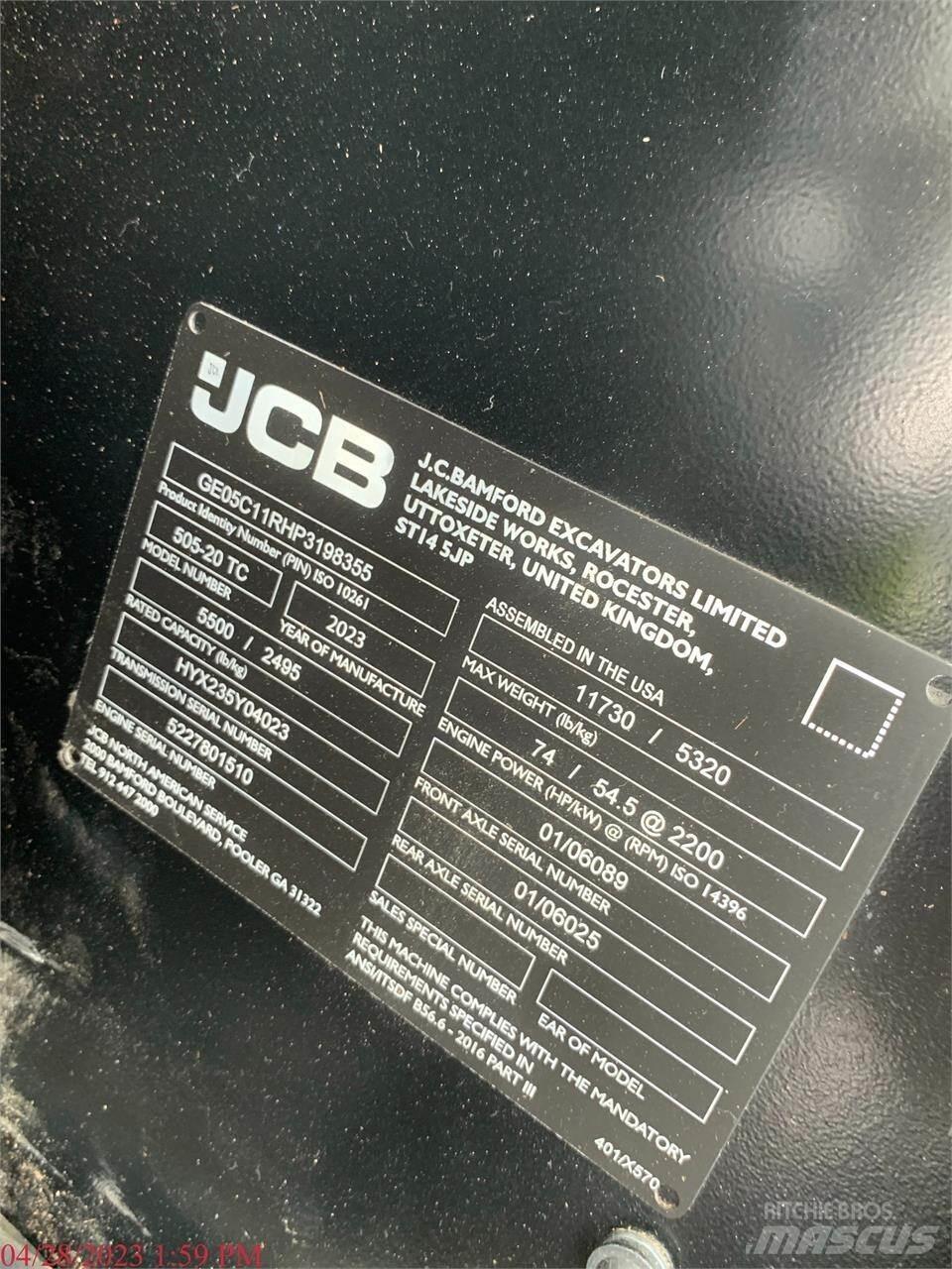 JCB 505-20TC مناولات متداخلة