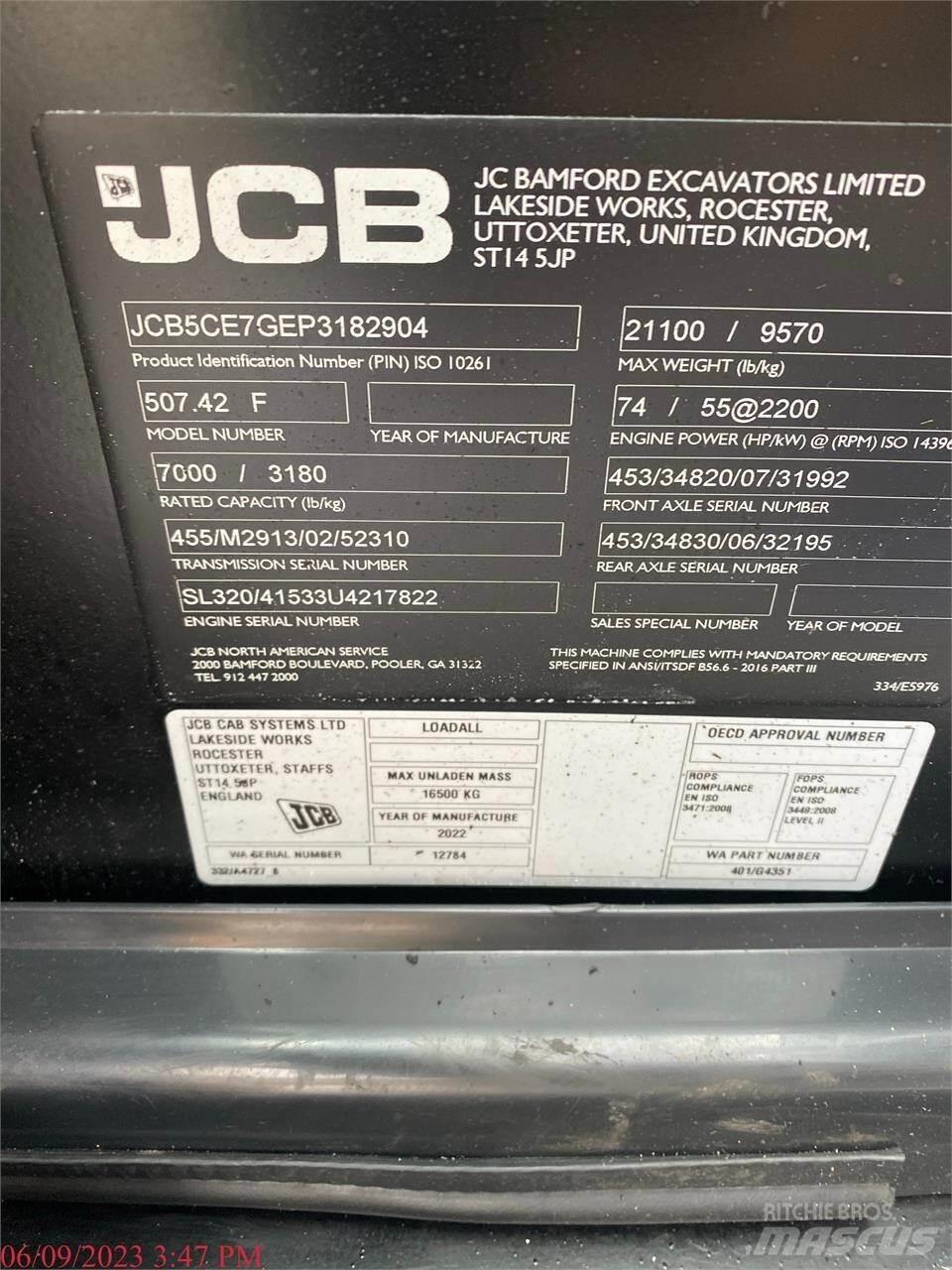JCB 507-42 مناولات متداخلة