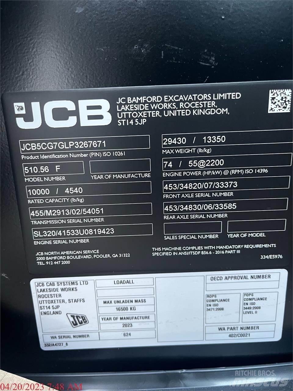 JCB 510-56 مناولات متداخلة