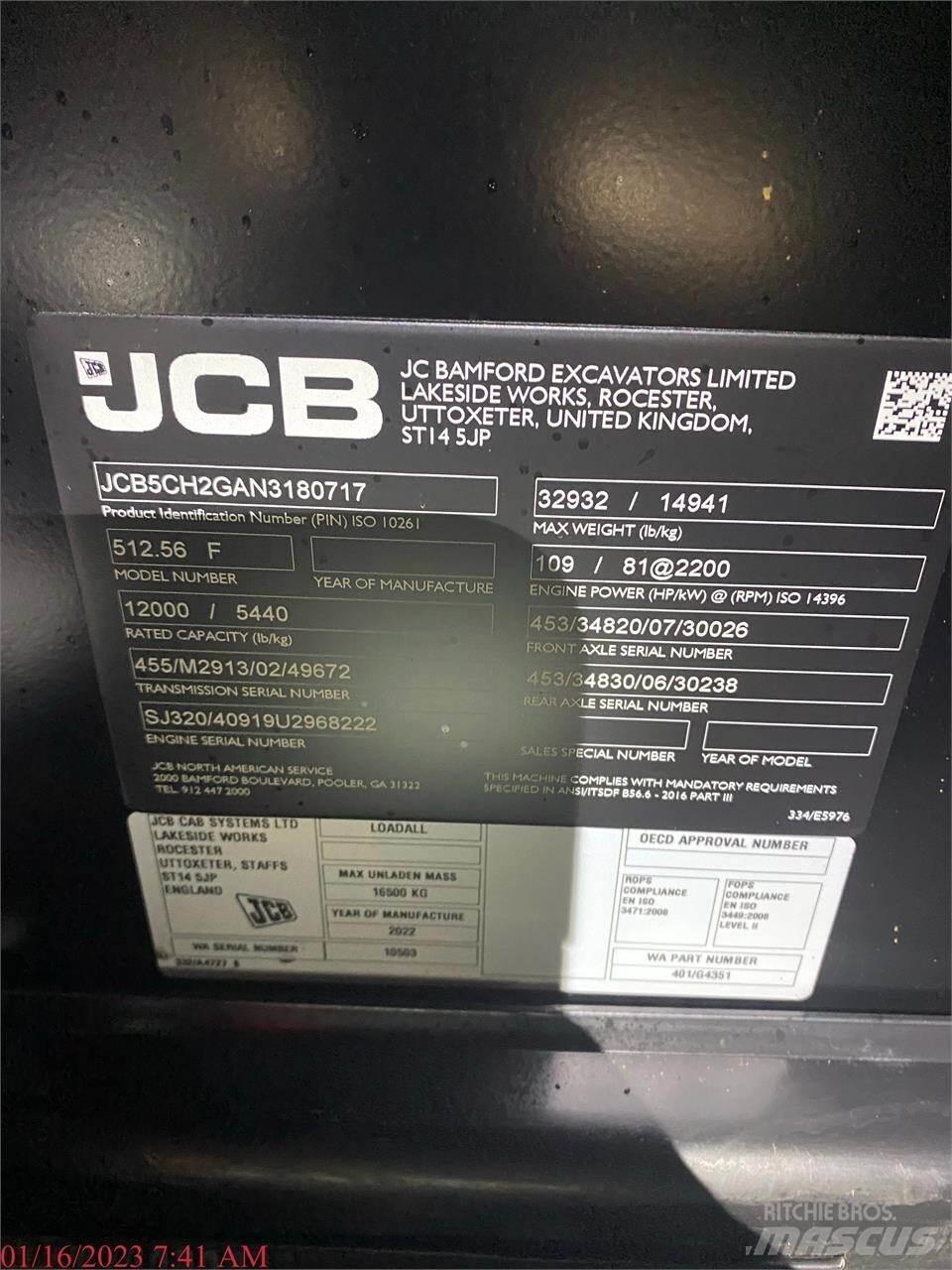 JCB 512-56 مناولات متداخلة