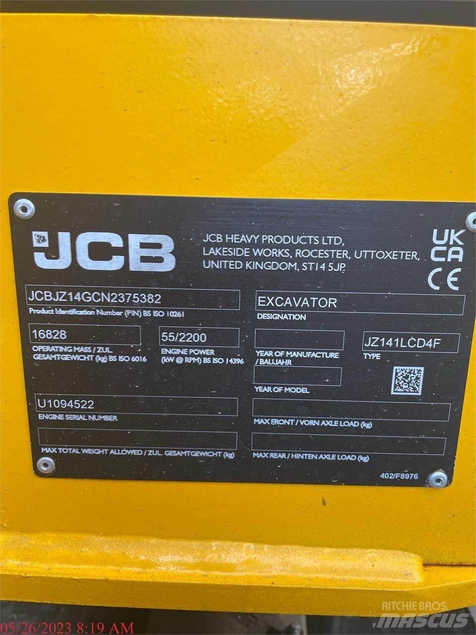 JCB JZ141 LC حفارات زحافة