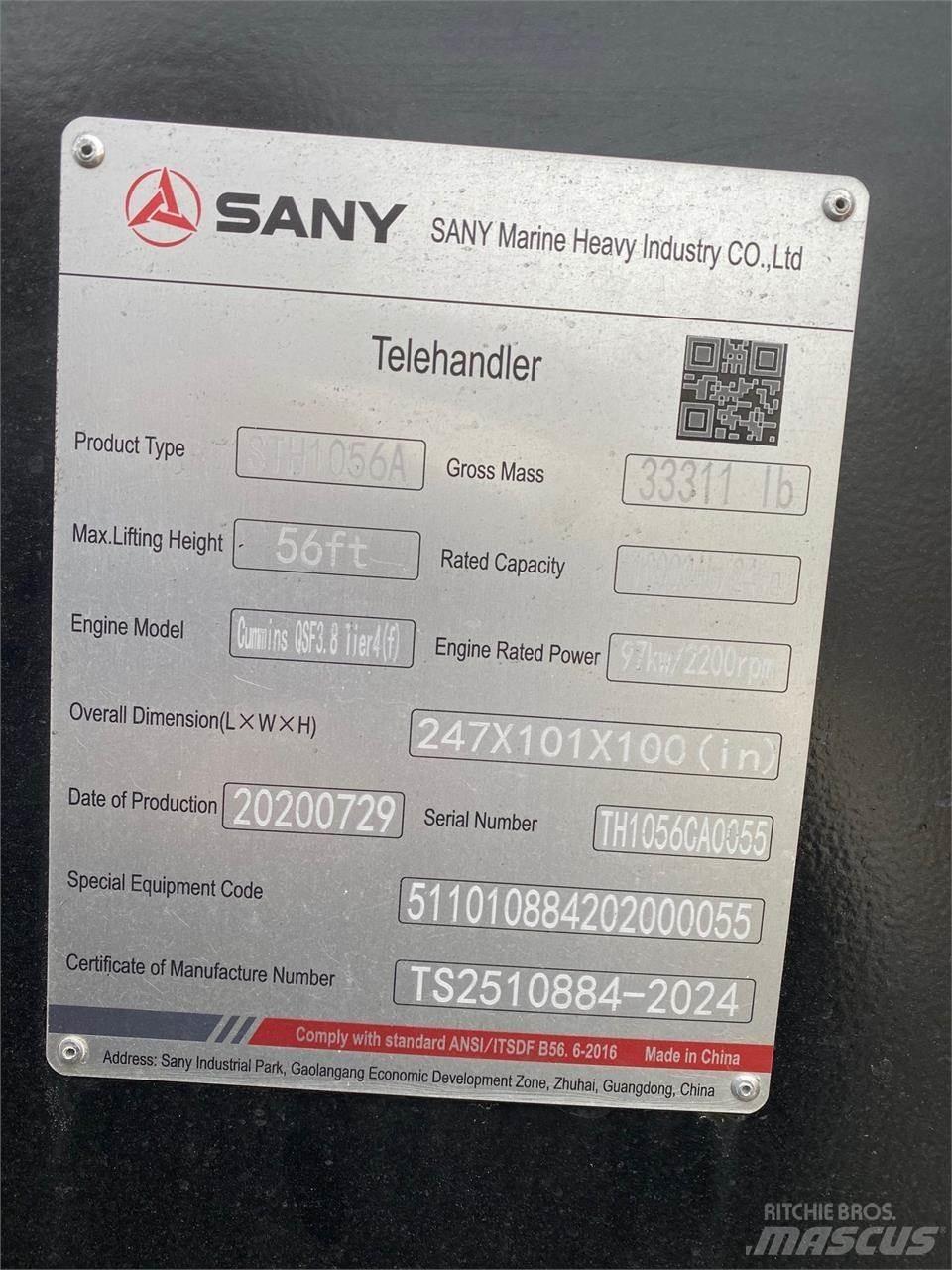 Sany STH1056A مناولات متداخلة