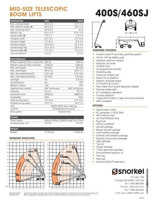 Snorkel 400S رافعات سلة تلسكوبية