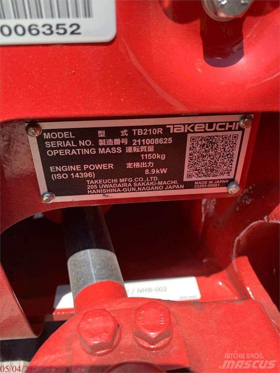 Takeuchi TB210R حفارات صغيرة أقل من 7 طن (حفارات صغيرة)