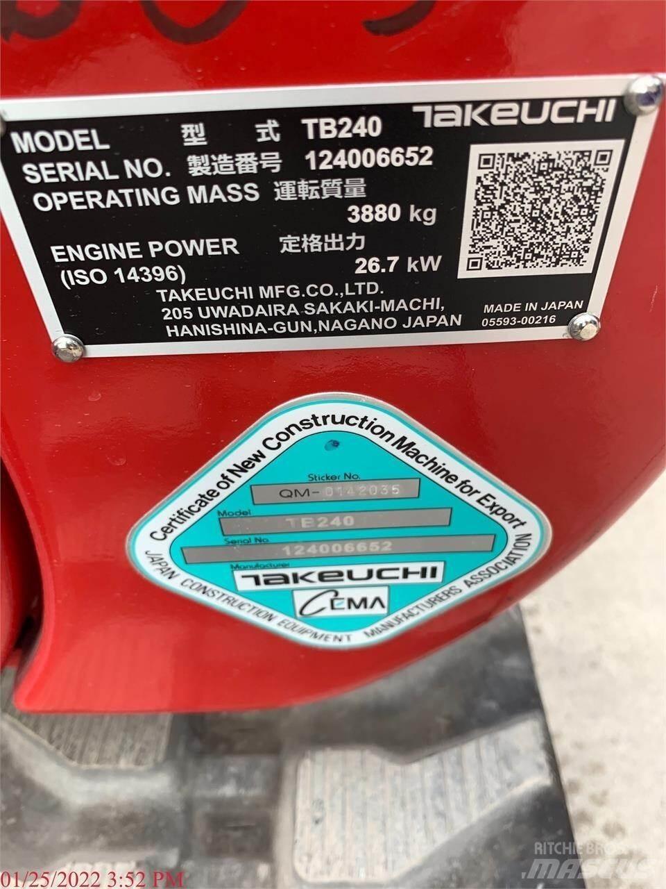 Takeuchi TB240 حفارات صغيرة أقل من 7 طن (حفارات صغيرة)