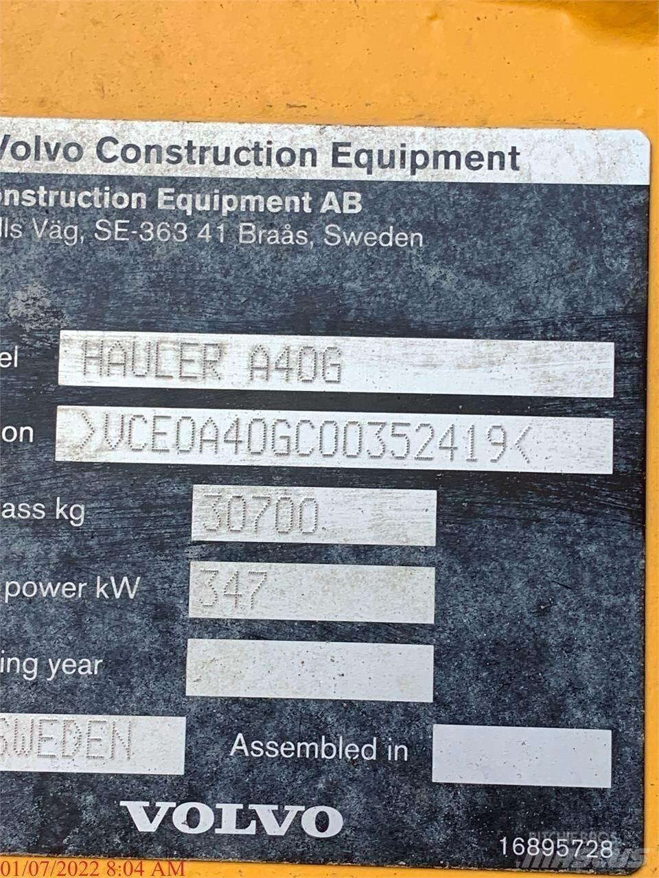 Volvo A40G ساحبات مفصلية