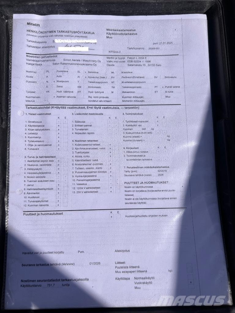 Simon L 2034 E رافعات مقصية الشكل