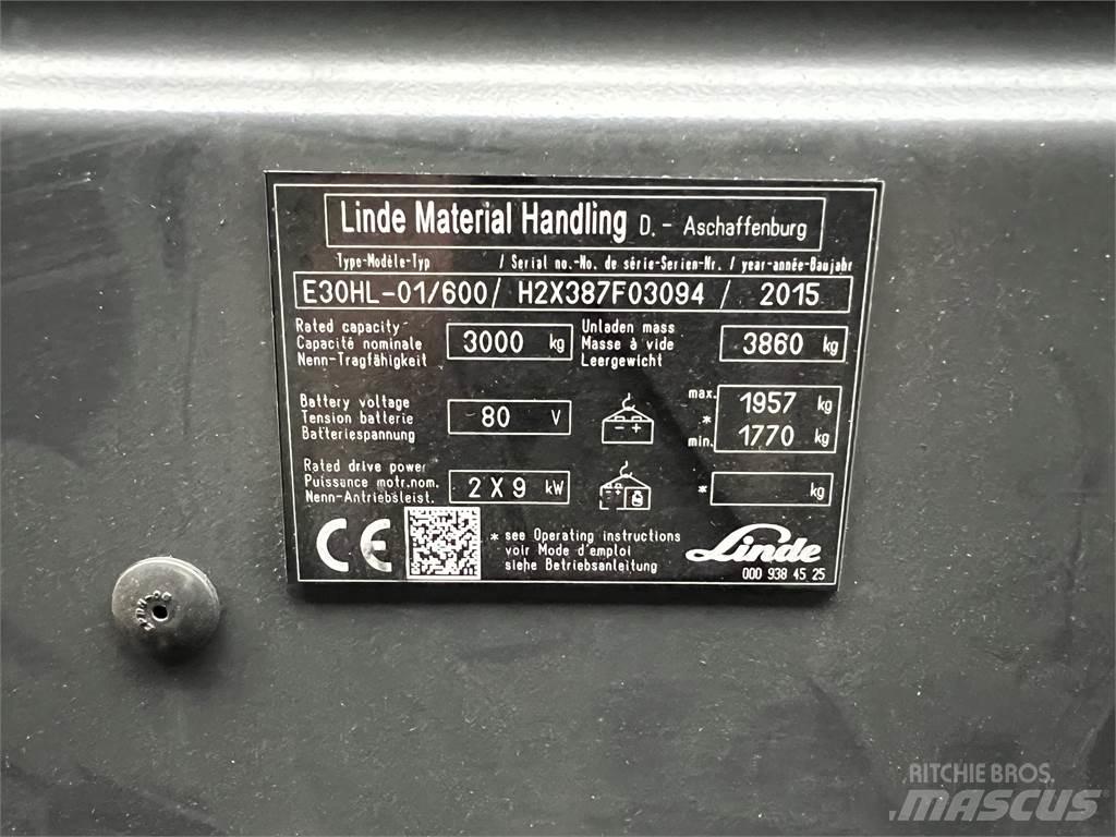 Linde E30/600HL شاحنات ذات رافعات شوكية تعمل بالكهرباء