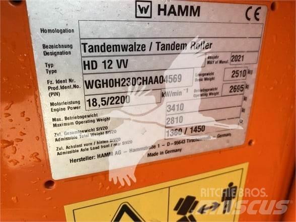 Hamm HD12VV مداحل أحادية الأسطوانة