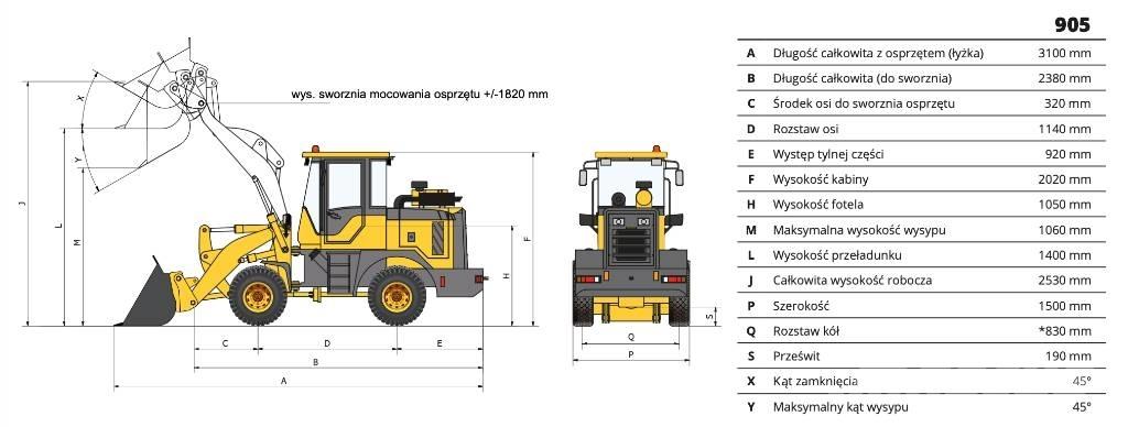 Günstig 905 معدات مناولة لأغراض الزراعة