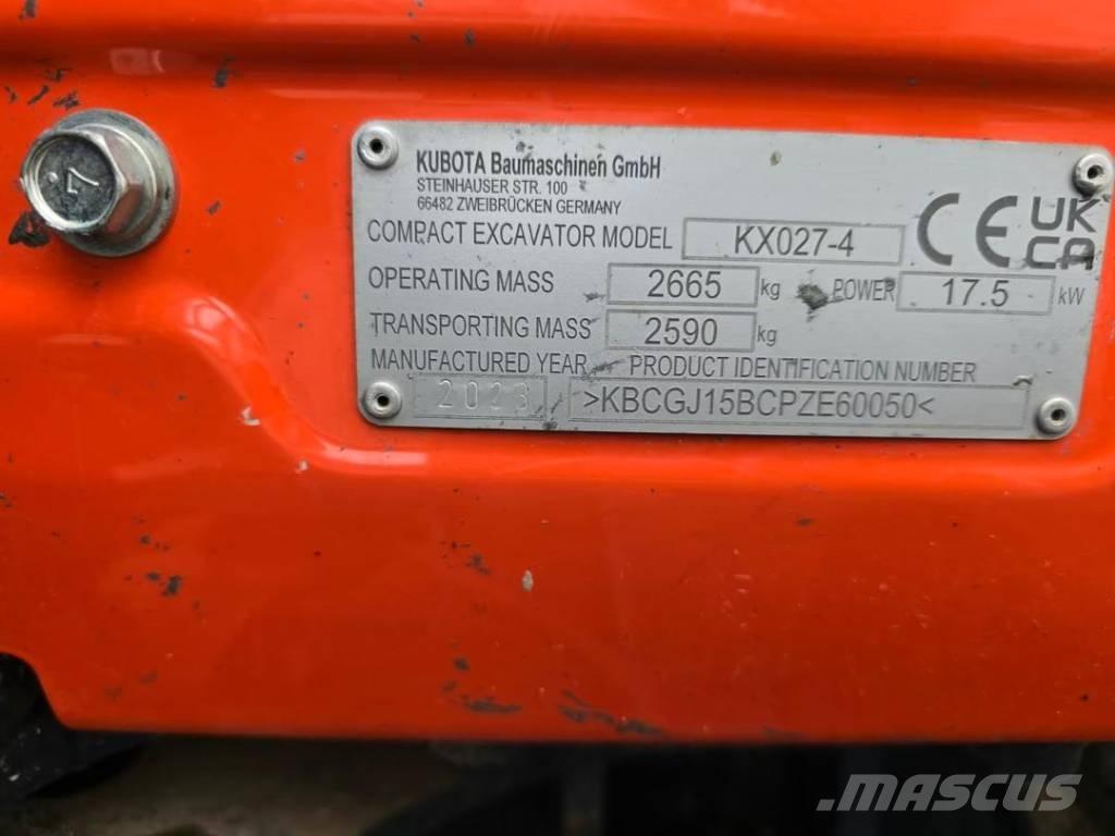 Kubota KX 027-4 حفارات زحافة