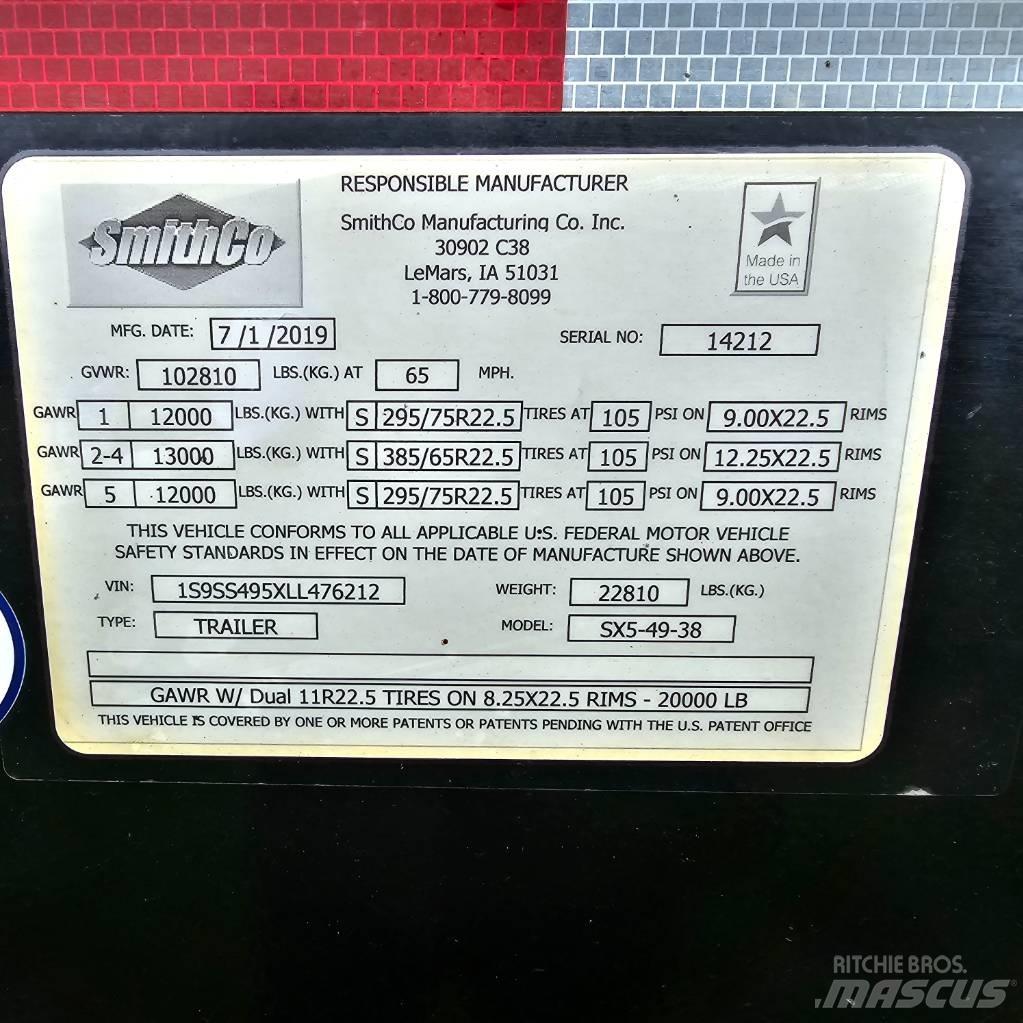 SmithCo SX5-49-38 مقطورات قلابة