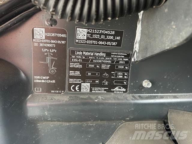 Linde E35L شاحنات ذات رافعات شوكية تعمل بالكهرباء