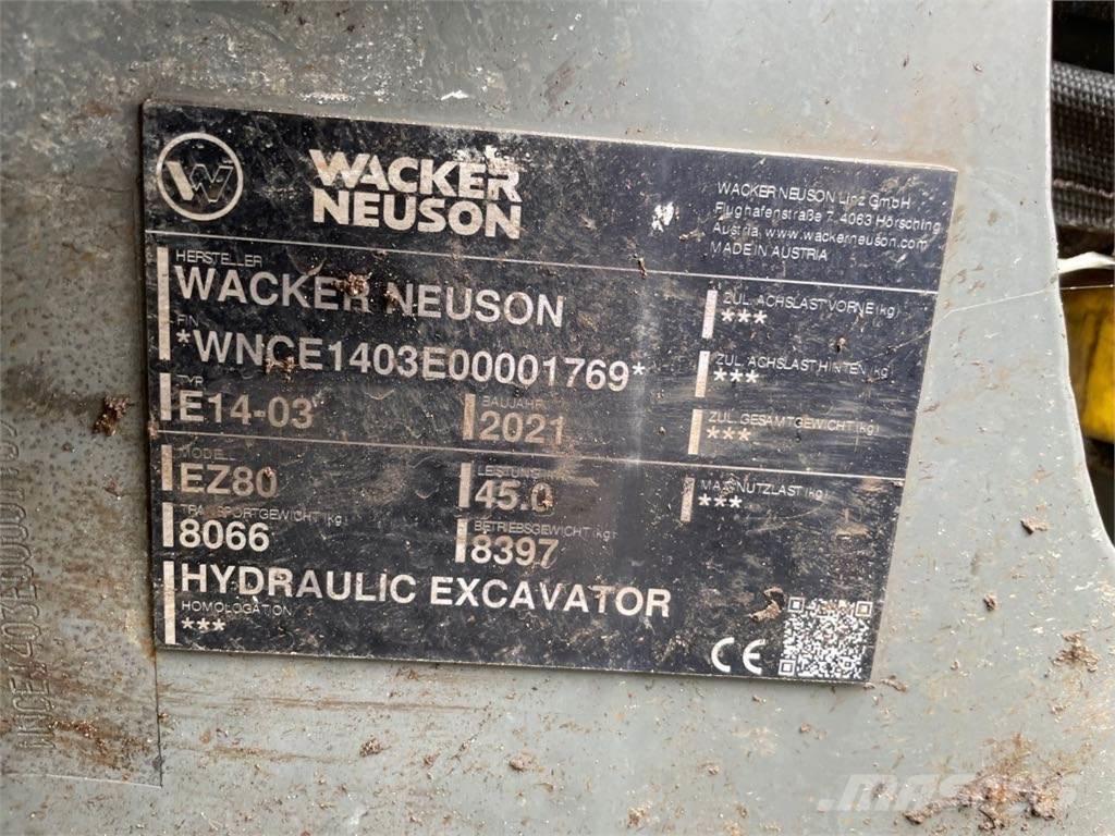 Wacker Neuson EZ80 حفارات زحافة