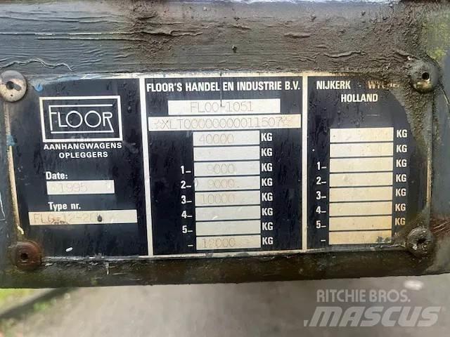 Floor FLO-12-28H نصف مقطورات مسطحة / مفصلية الجوانب