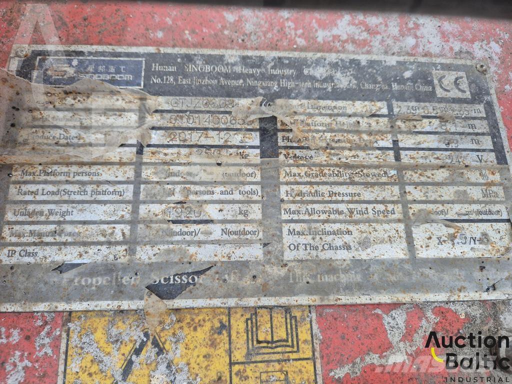 Sinoboom GTJZ0808 رافعات مقصية الشكل