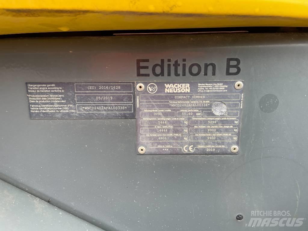 Wacker Neuson DV 90 عربات نقل قلابة للمواقع