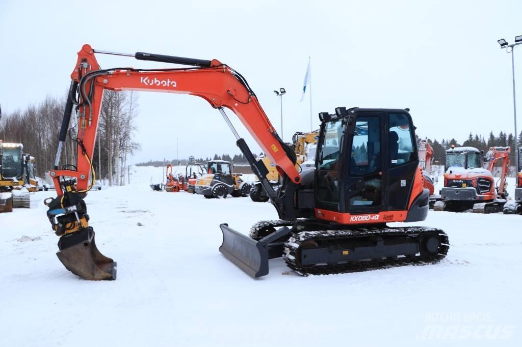 Kubota KX080-4a حفارات صغيرة أقل من 7 طن (حفارات صغيرة)