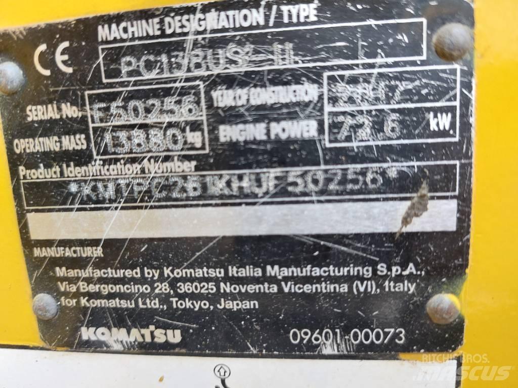 Komatsu PC138US-11 حفارات زحافة
