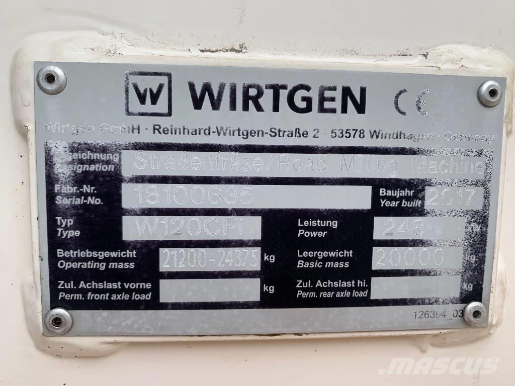 Wirtgen W 120 CFi ماكينات الكشط البارد للأسفلت