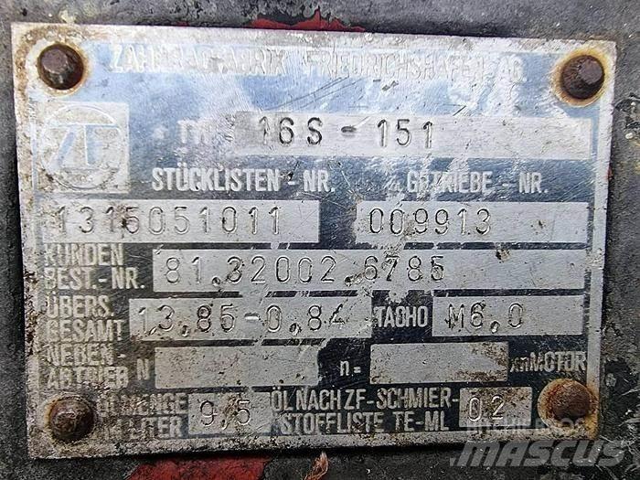 ZF 16 S 151 مكونات أخرى