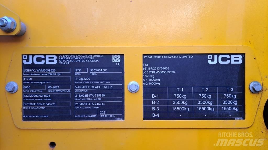 JCB 560-80 Agri Xtra معدات مناولة لأغراض الزراعة