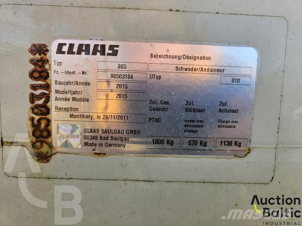 CLAAS Liner 2600 ملحقات أخرى للحفر والتحميل