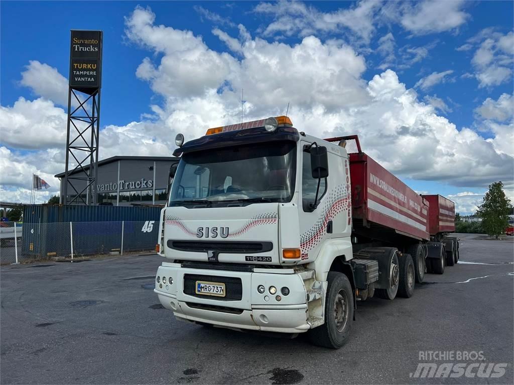 Sisu E11M-420 8X4 شاحنات قلابة