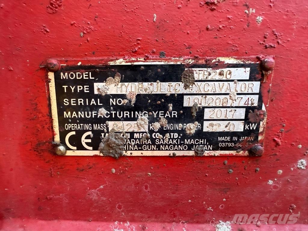 Takeuchi TB 290 حفارات وسط 7 طن - 12 طن