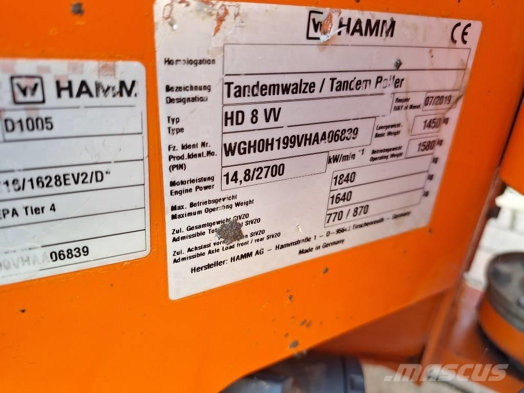 Hamm HD 8 VV مداحل ثنائية الاسطوانة