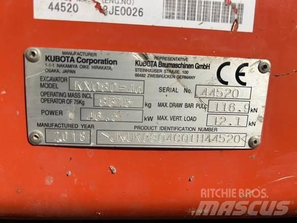Kubota KX080 - 4 أخرى
