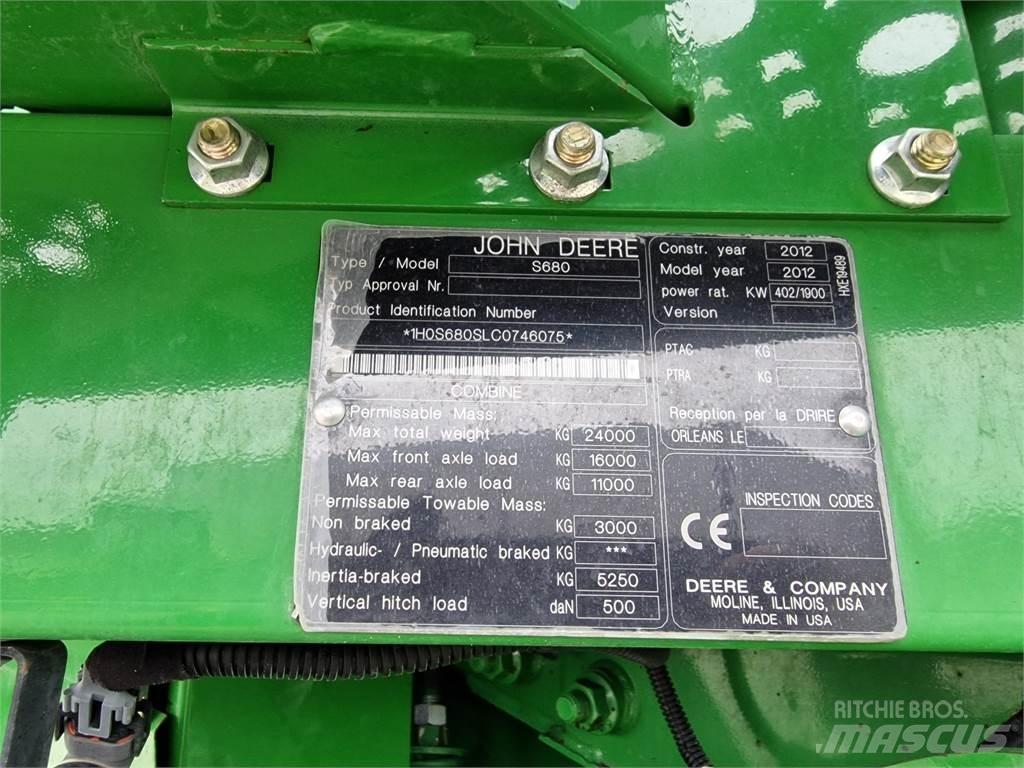 John Deere S680 حصادات
