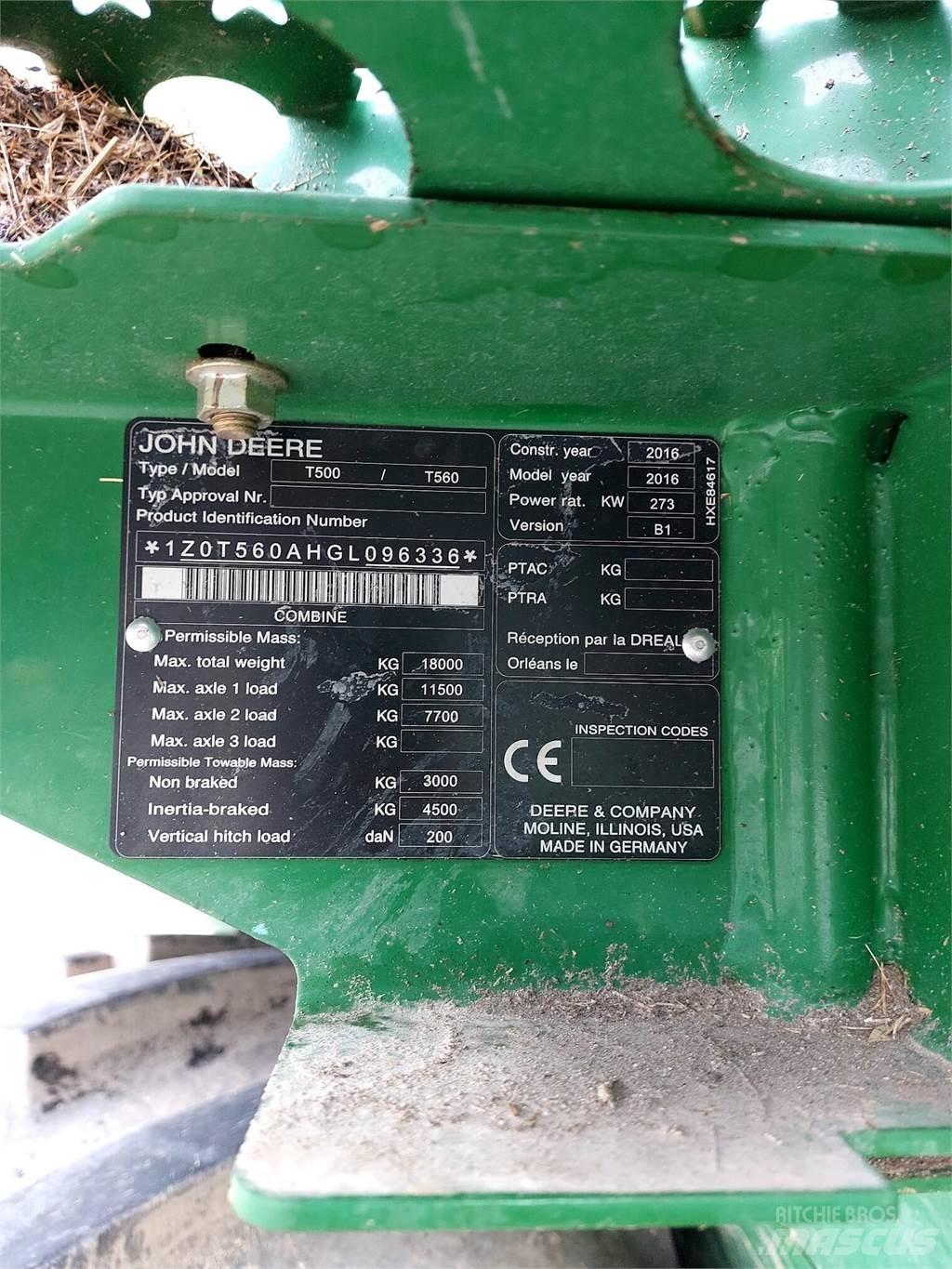 John Deere T560 حصادات