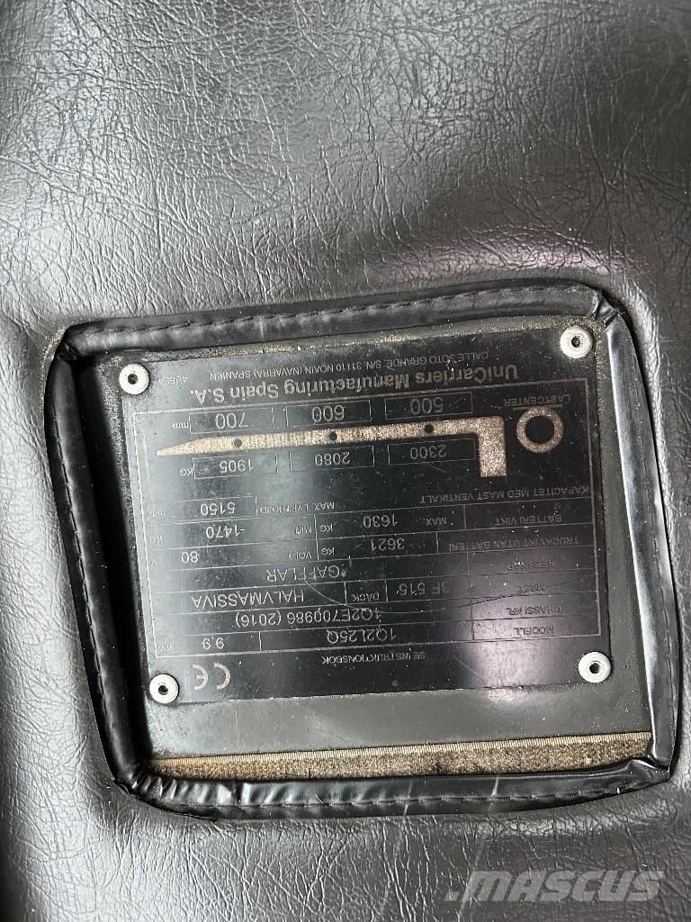 UniCarriers L25Q شاحنات ذات رافعات شوكية تعمل بالكهرباء