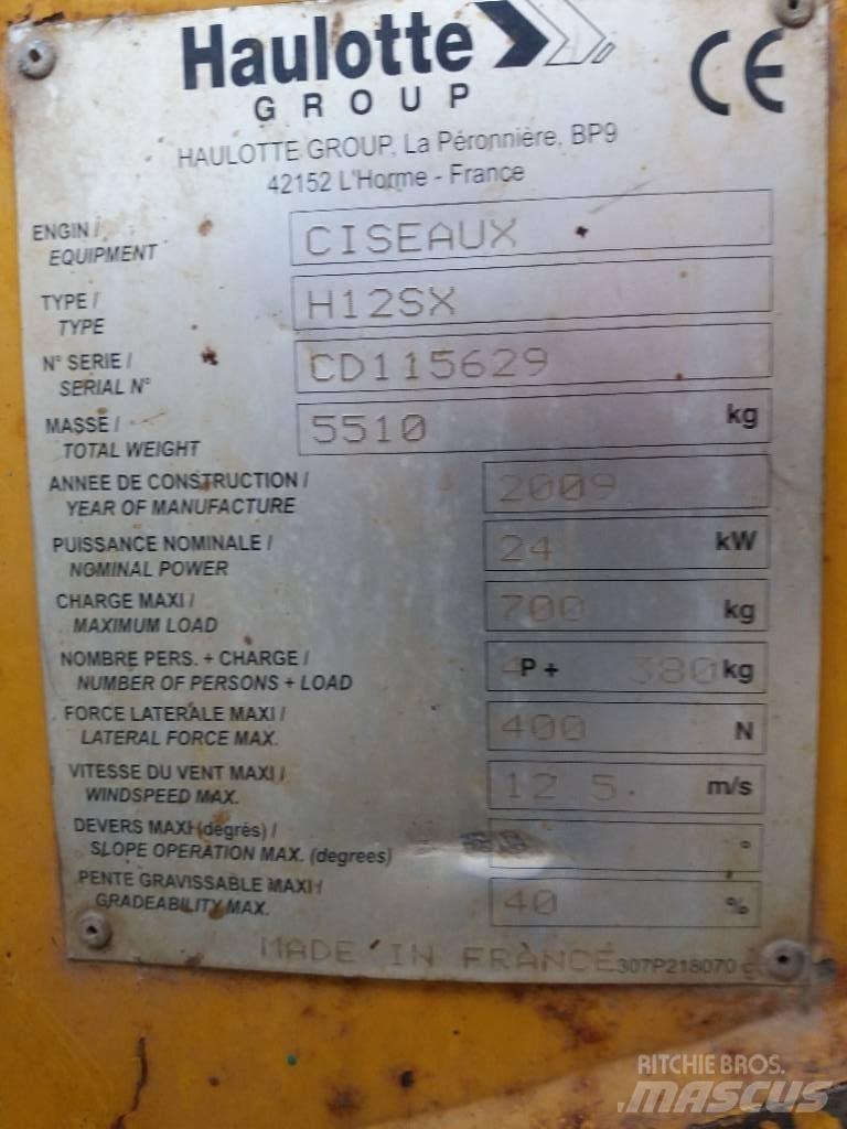 Haulotte H 12 SX رافعات مقصية الشكل