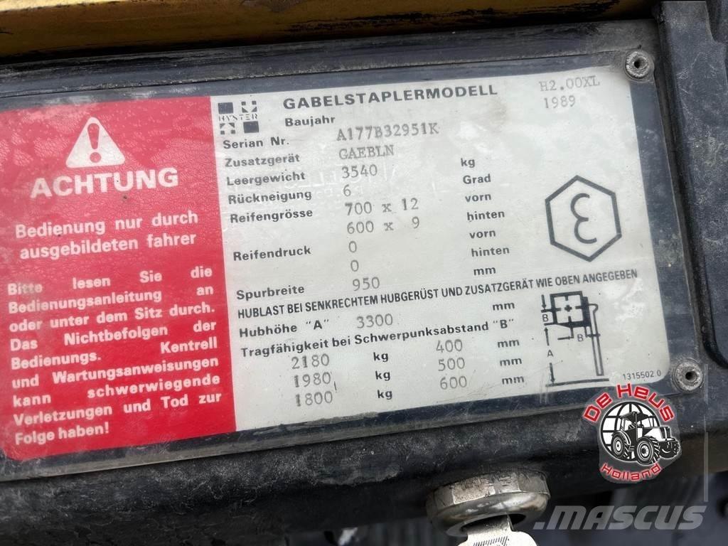 Hyster H2.00XL شاحنات ذات رافعات شوكية - أخرى