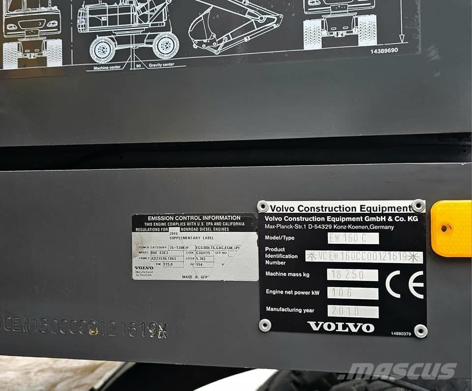 Volvo EW 160 C حفارات بعجل