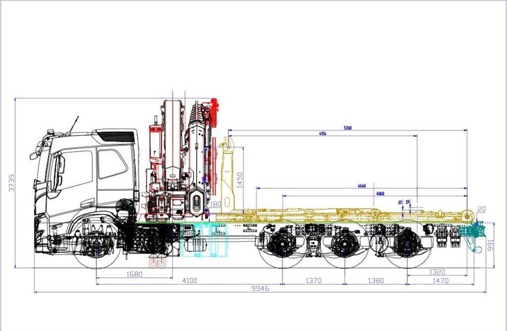 Volvo FM 500 8X4 شاحنات الرافعات