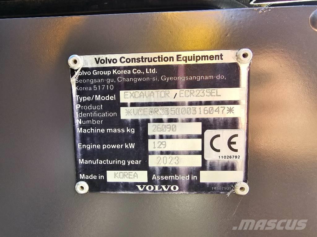Volvo ECR235EL حفارات زحافة