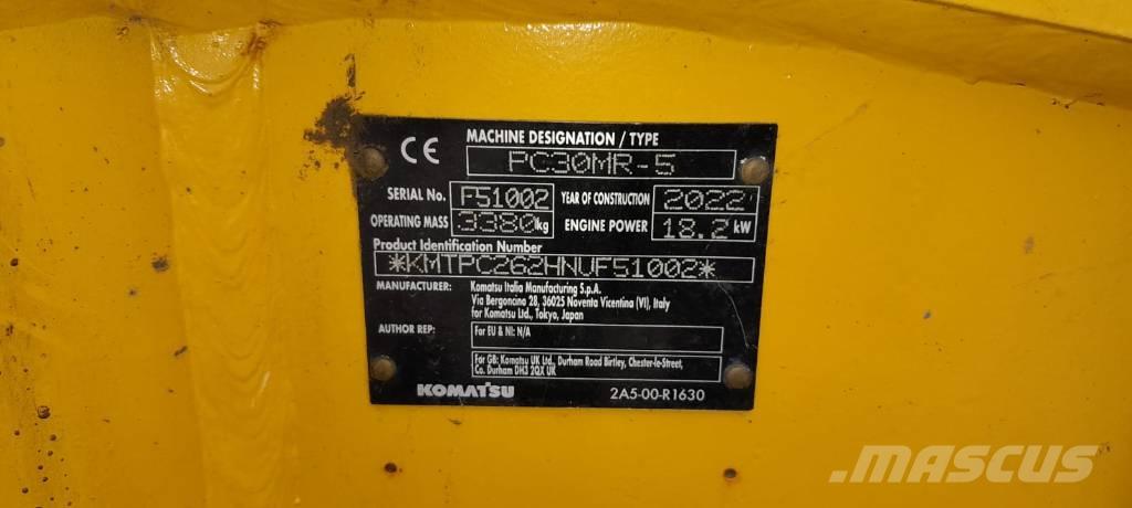 Komatsu PC30MR-5 حفارات صغيرة أقل من 7 طن (حفارات صغيرة)