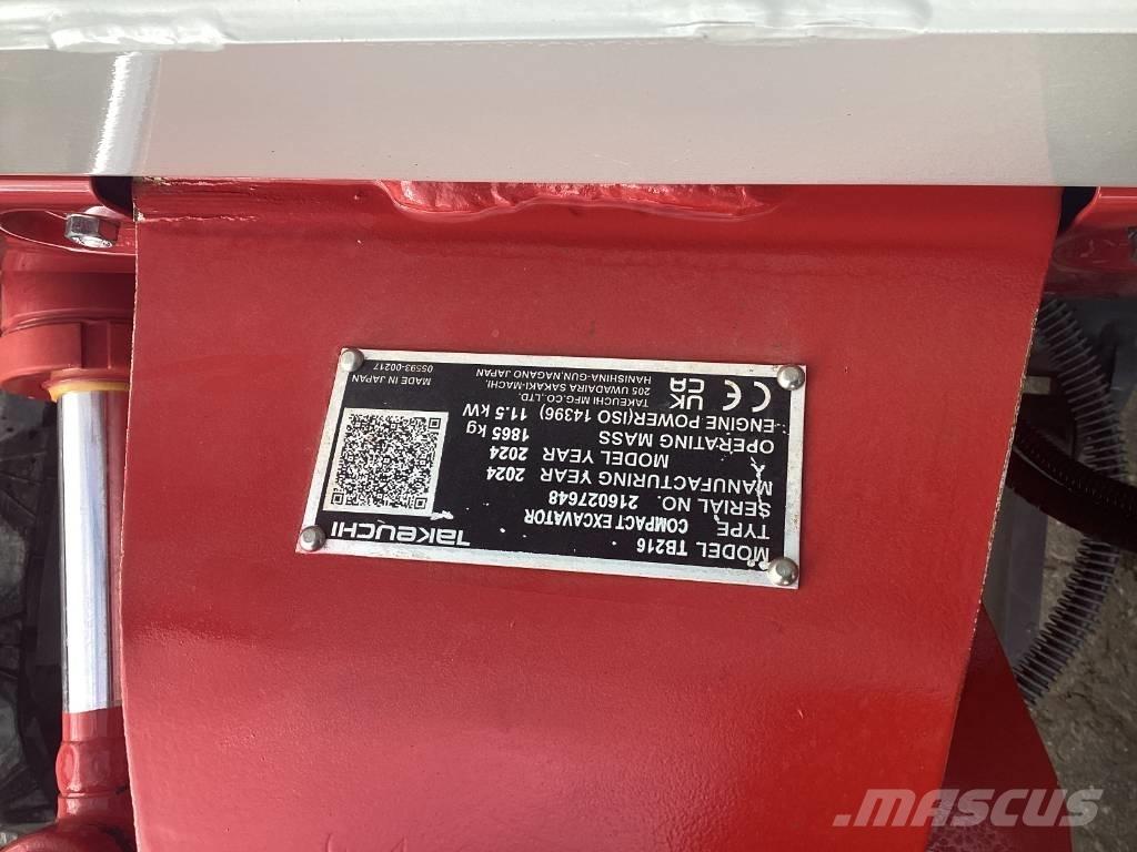 Takeuchi TB 216 حفارات صغيرة أقل من 7 طن (حفارات صغيرة)