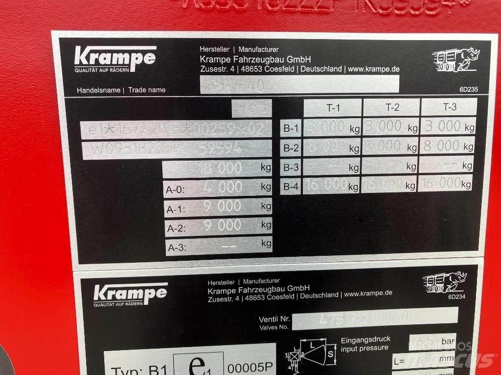 Krampe BB640 مقطورات قلابة