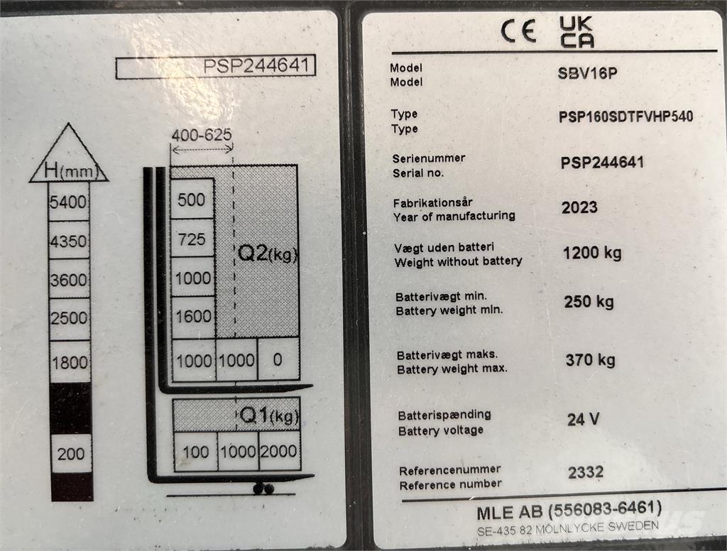 Mitsubishi SBV16PI شاحنات مناولة ذاتية الدفع