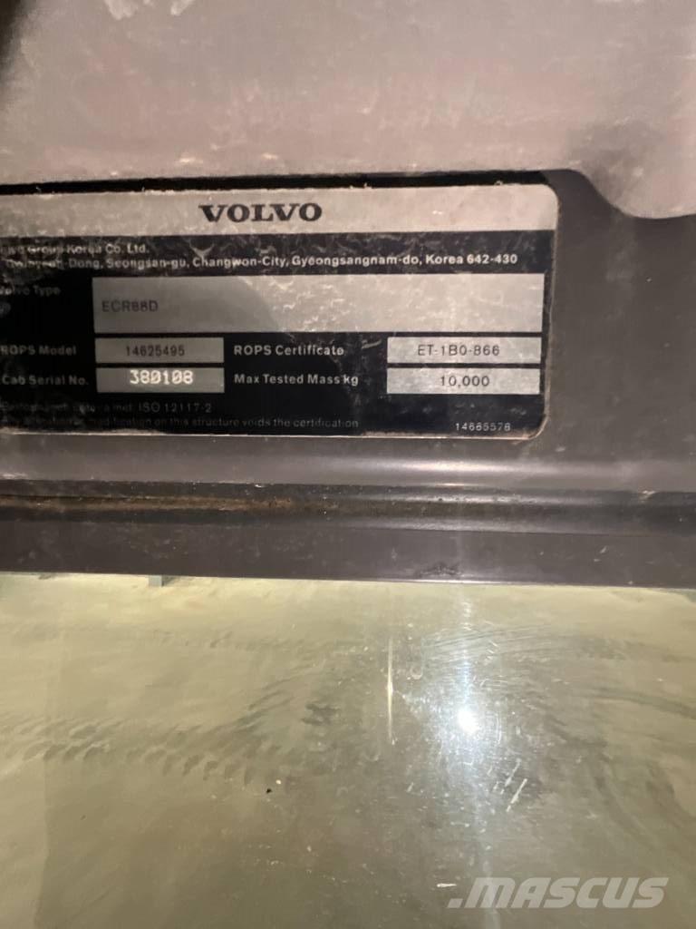 Volvo ECR 88 D كابينة والداخلية